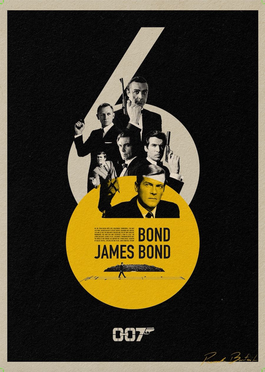 James Bond 60th Icons Print (1 Of 1)