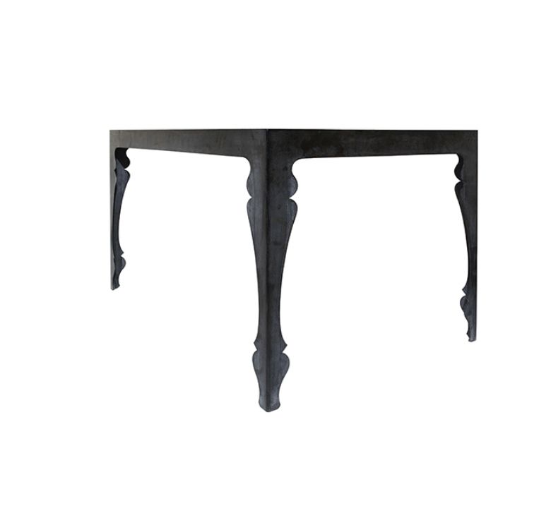 John Reeves Original "Louis" Dining Table Black Wood & Glass, Statement Piece. Rrp £1795 photo furniture
