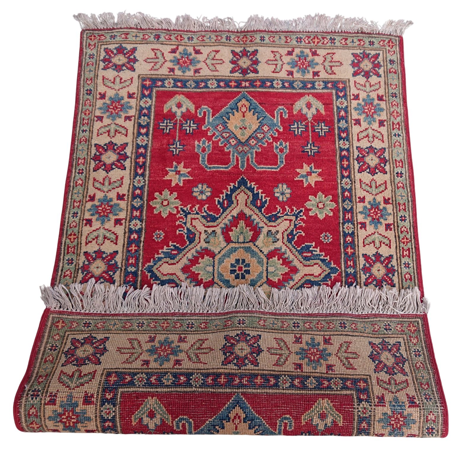 Handmade Afghan Kazak Traditional Bohemian Rug photo furniture