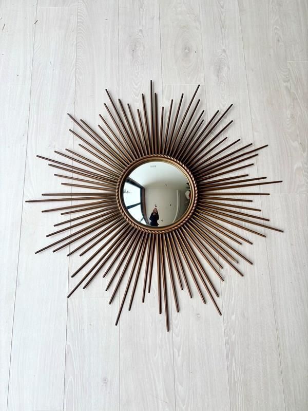 Large Vintage Chaty Vallauris Sunburst Mirror