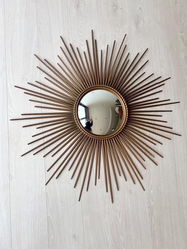 Large Vintage Chaty Vallauris Sunburst Mirror photo furniture