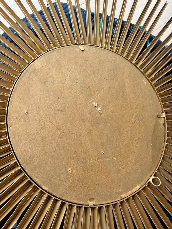 Large Vintage Chaty Vallauris Sunburst Mirror photo vintage