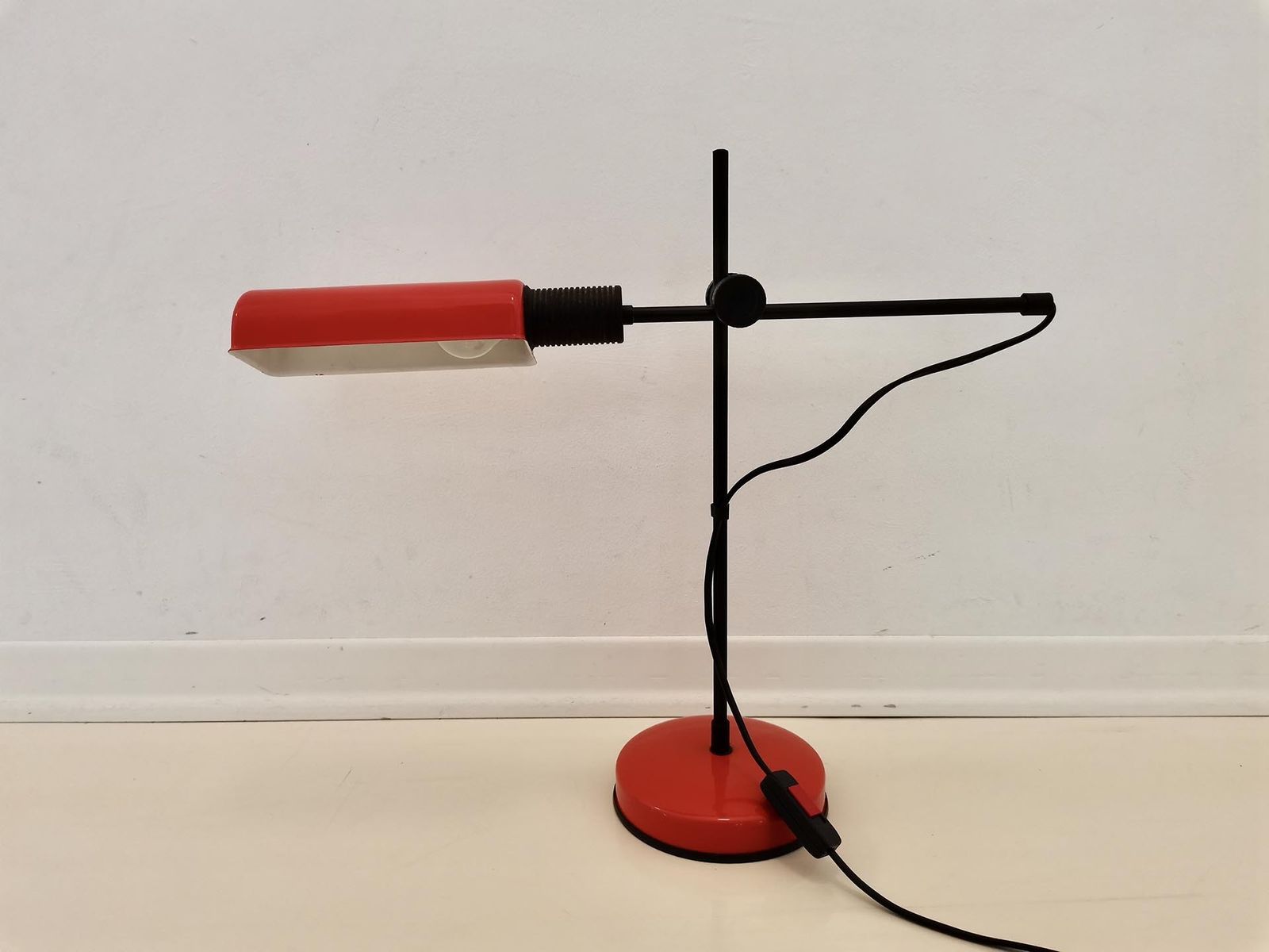 Red Table Lamp, 1970s, Vintage