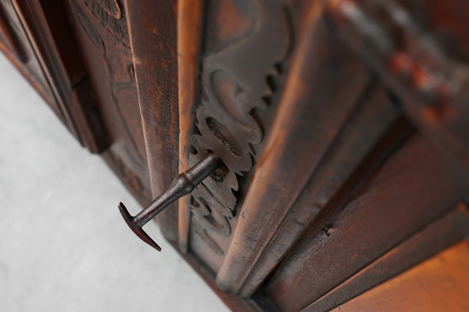 photo vinterior French Provincial Carved Cabinet With Great Patina, 1841