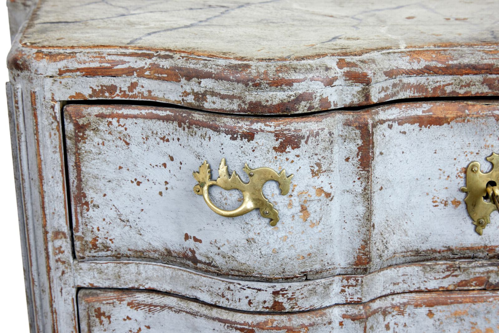 Swedish 19th Century Hand Painted Gustavian Chest Of Drawers photo vintage