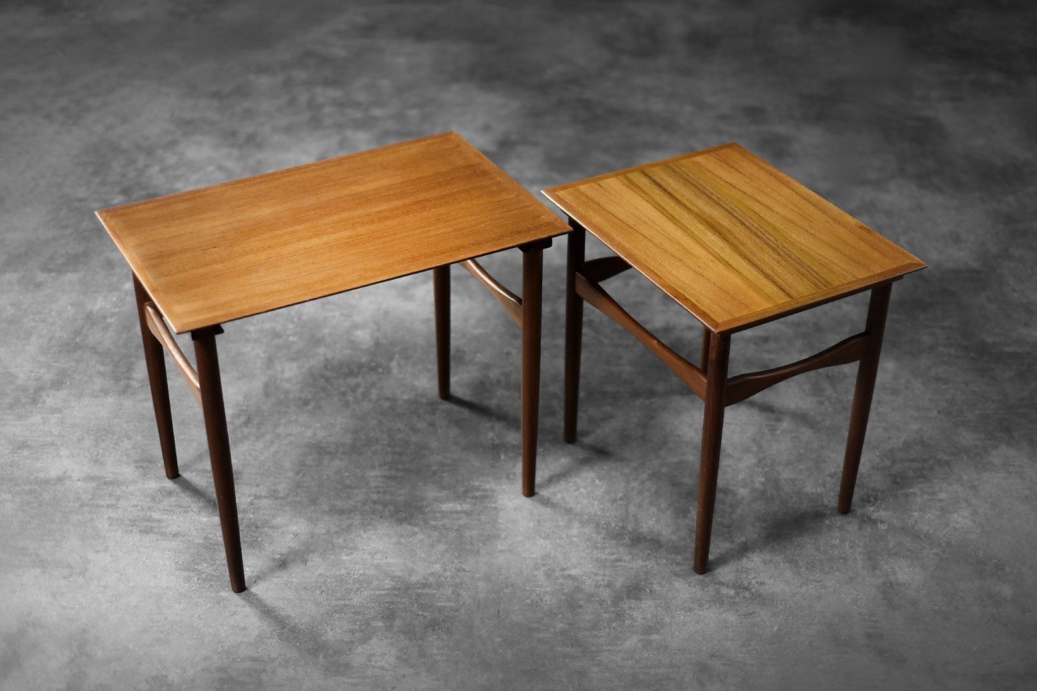Mid Century Danish Modern Teak Nesting Tables, 1960s, Set Of 2 photo for sale
