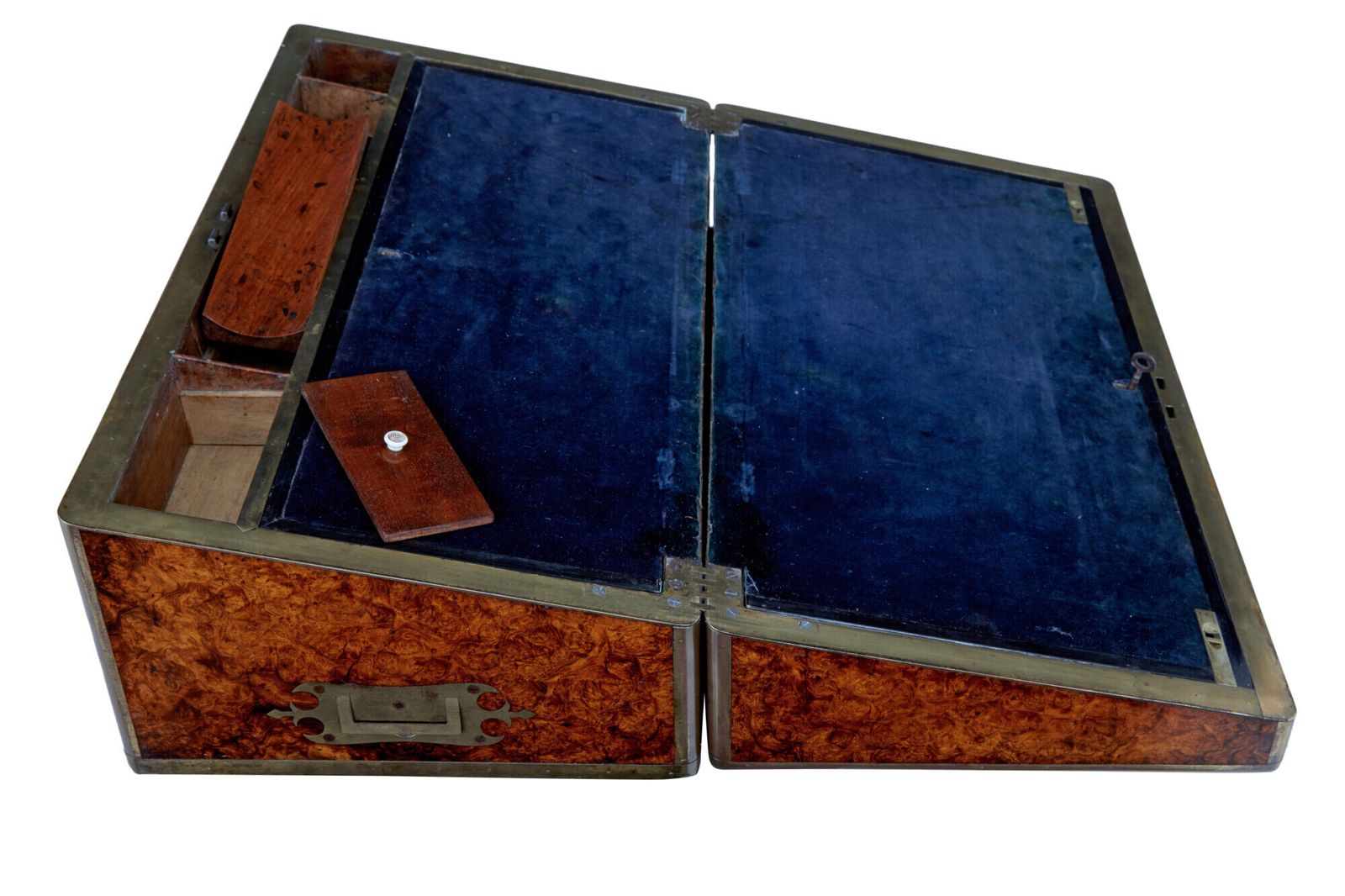 Mid 19th Century Burr Campaign Lap Writing Desk photo 1865.0