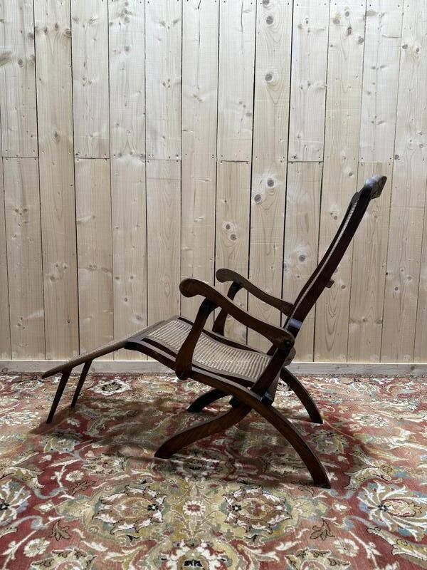 Chaise Longue De Bateau Pliable En Cannage photo 370.0