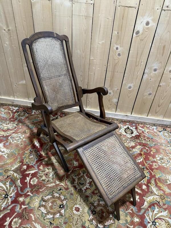 Chaise Longue De Bateau Pliable En Cannage photo buy