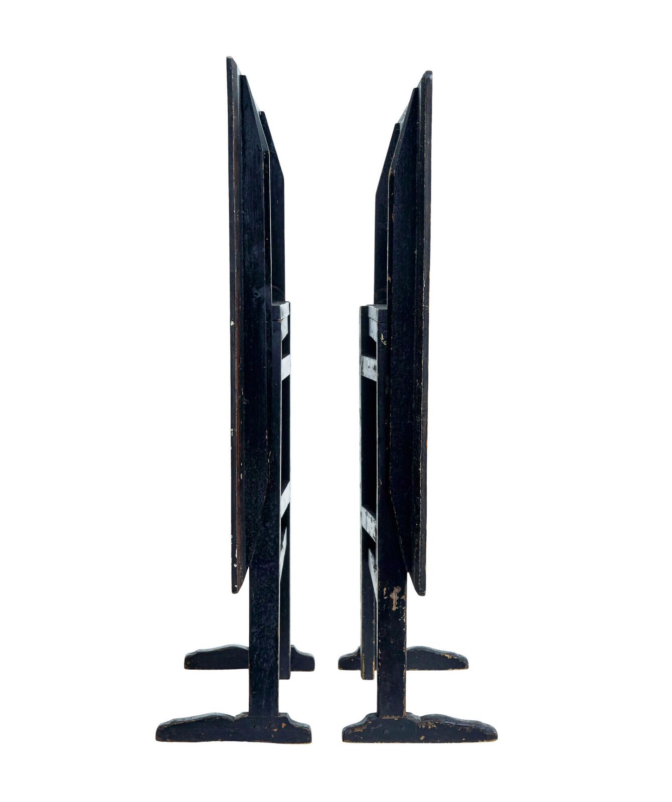 Pair Of 19th Century Swedish Ragwork Painted Gate Leg Tables photo 2085.0