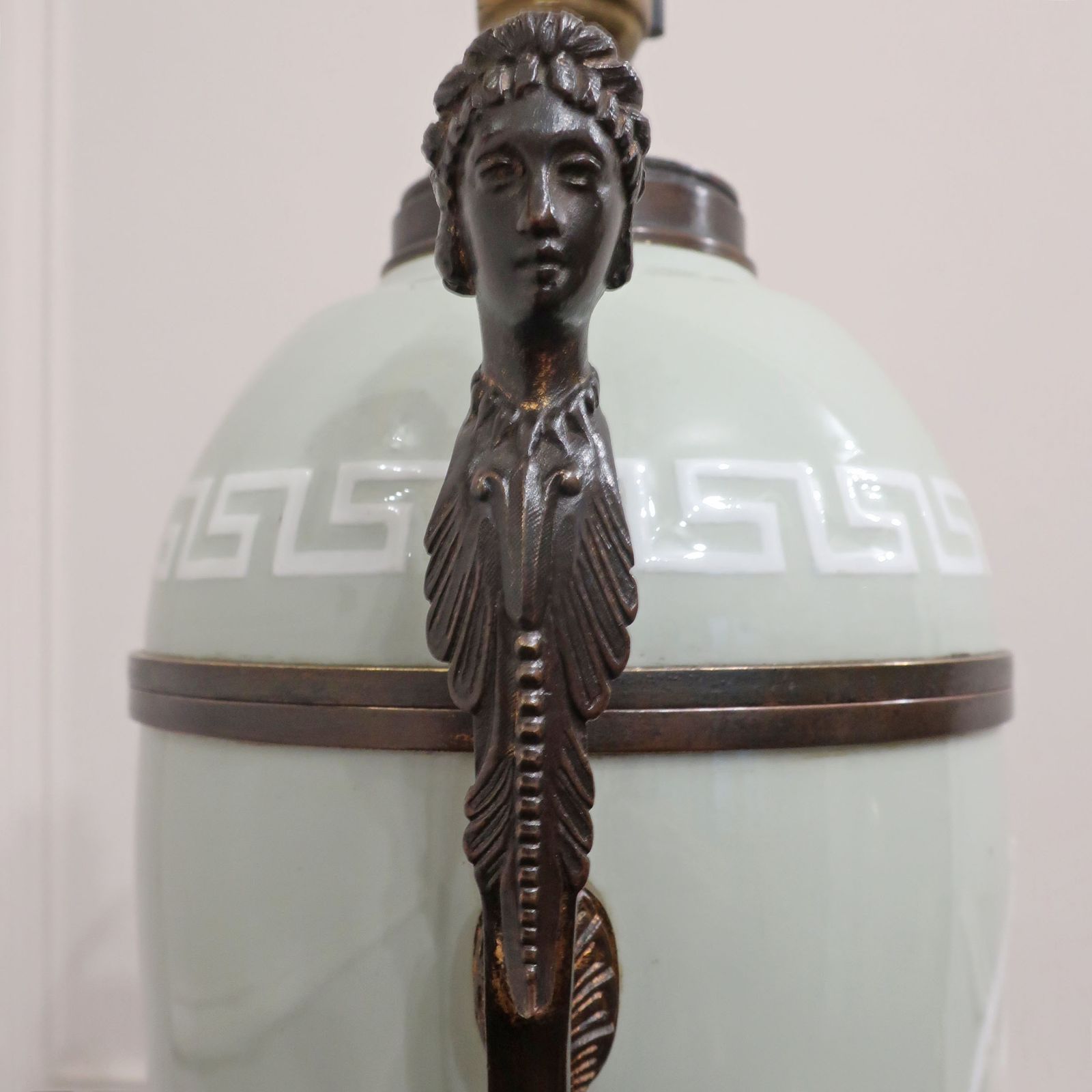 photo for sale French Pate Sur Pate Neoclassical Style Porcelain Table Lamp
