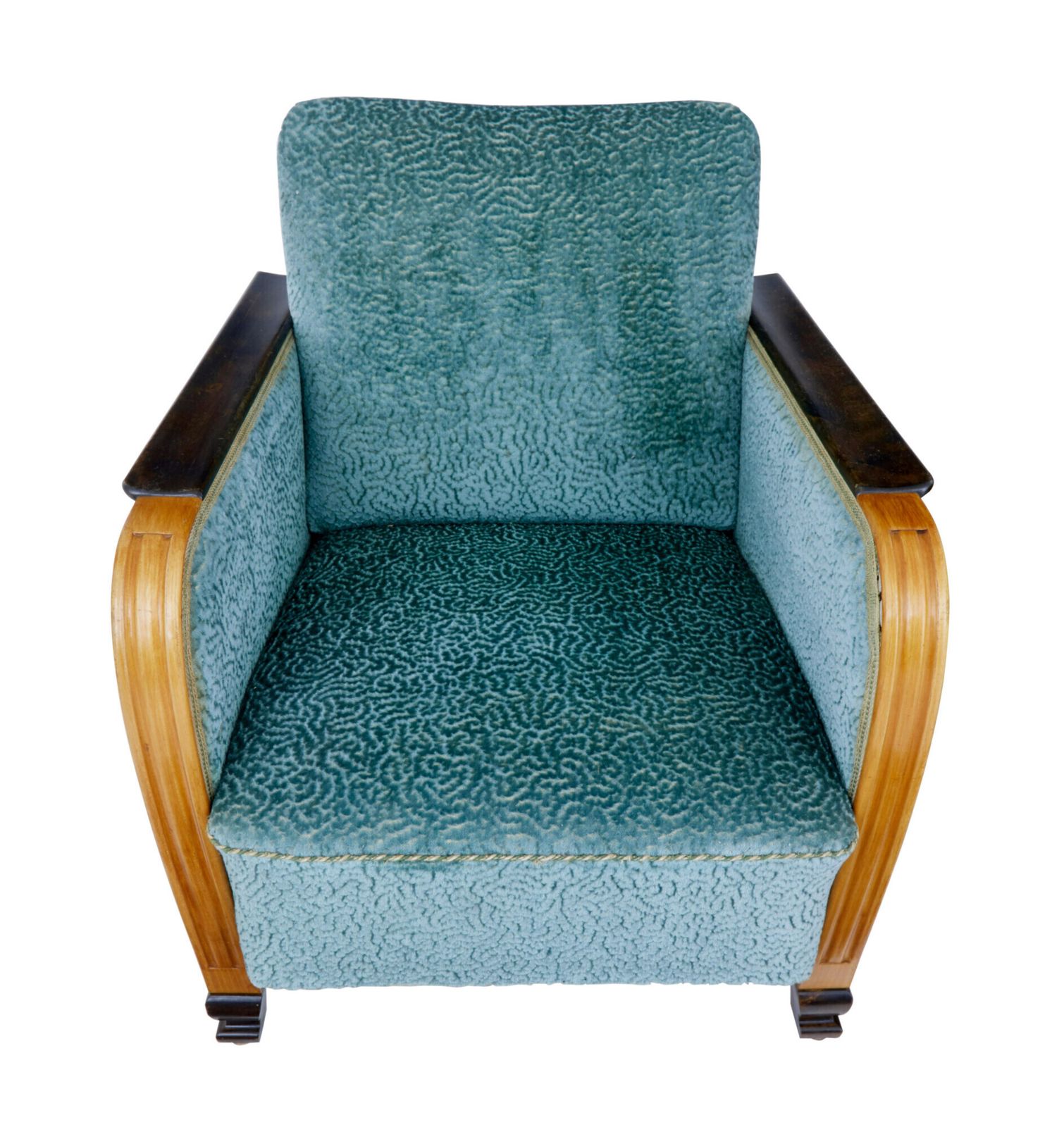 Fine Pair Of Swedish Art Deco Elm And Birch Armchairs photo 2475.0