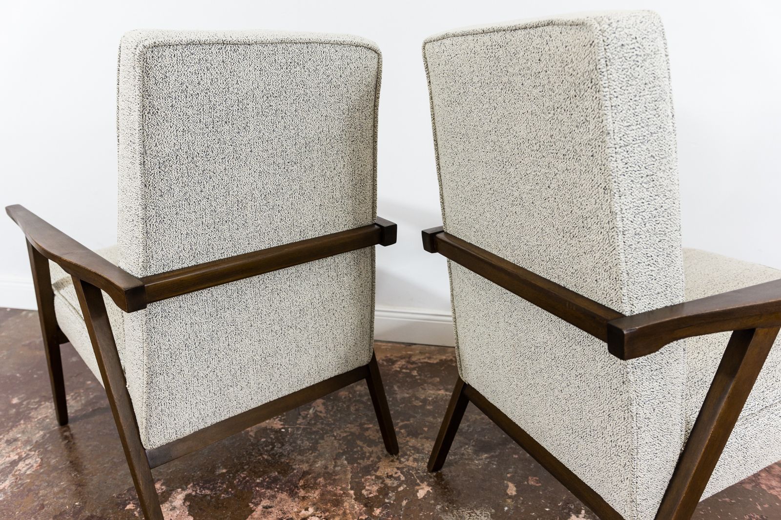 photo vinterior Minimalist Armchairs, Poland, 1960s, Set Of 2