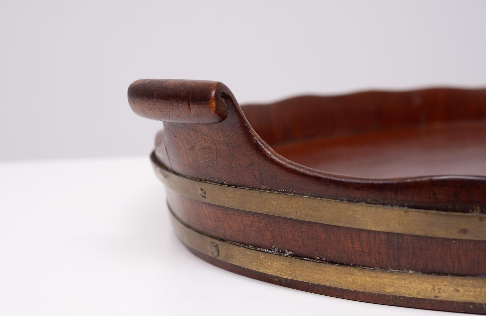 Antiek Nederlands Mahonie Dienblad, Jaren 1880 photo Woonaccessoires