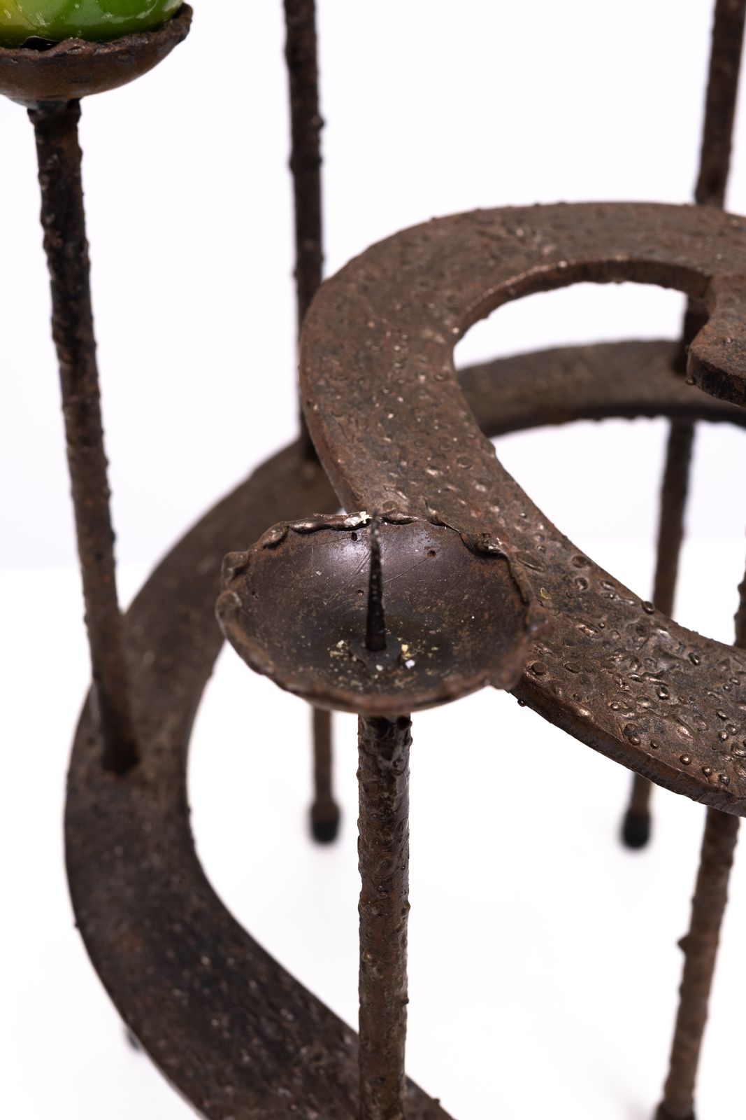 Vintage Spiral Wrought Iron Candle Holder 1970s Austria photo 555.0
