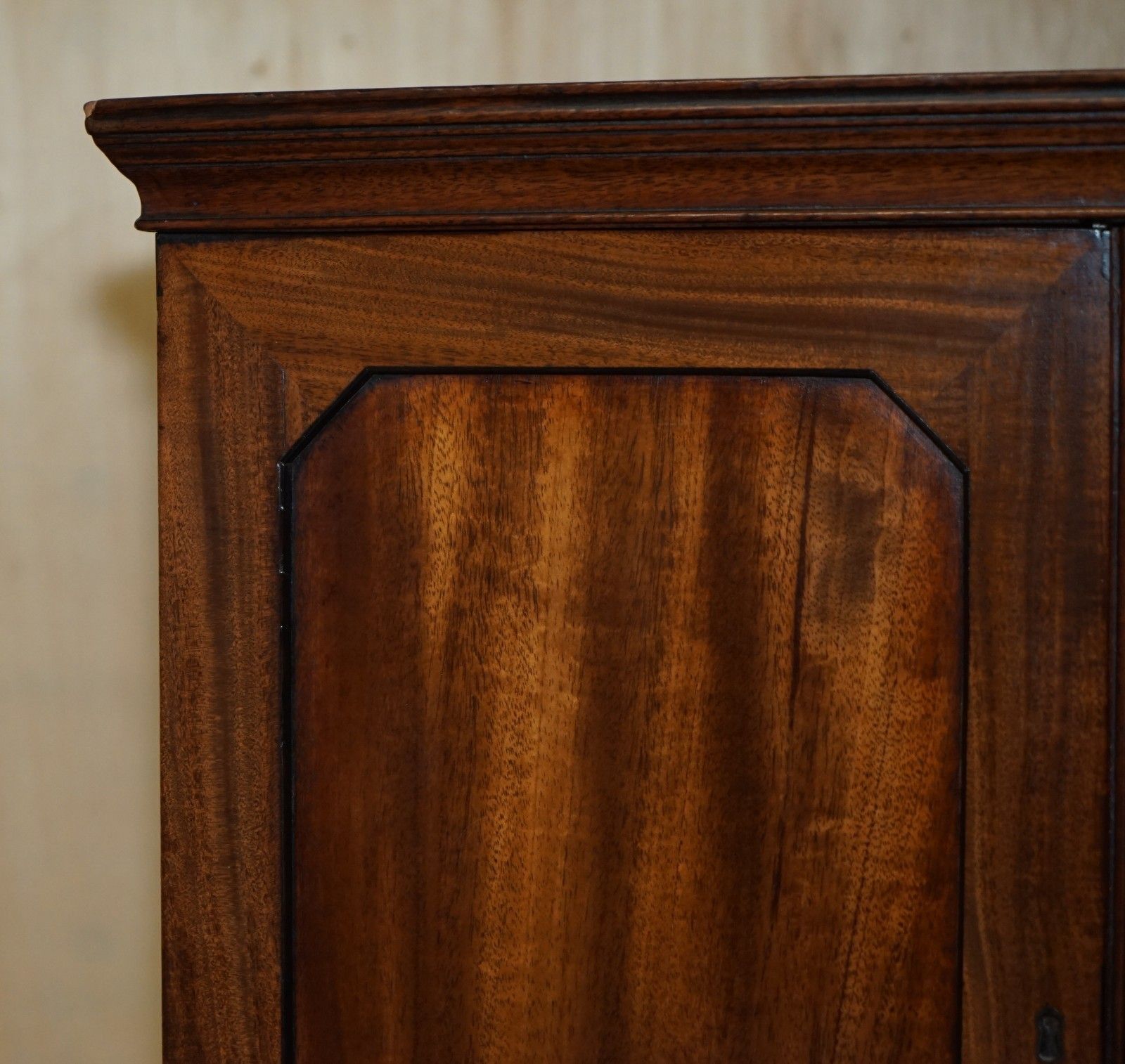 Pair Of Castle Howard Antique 1840 Mahogany Tallboy Chest Of Drawers Cupboards photo vintage