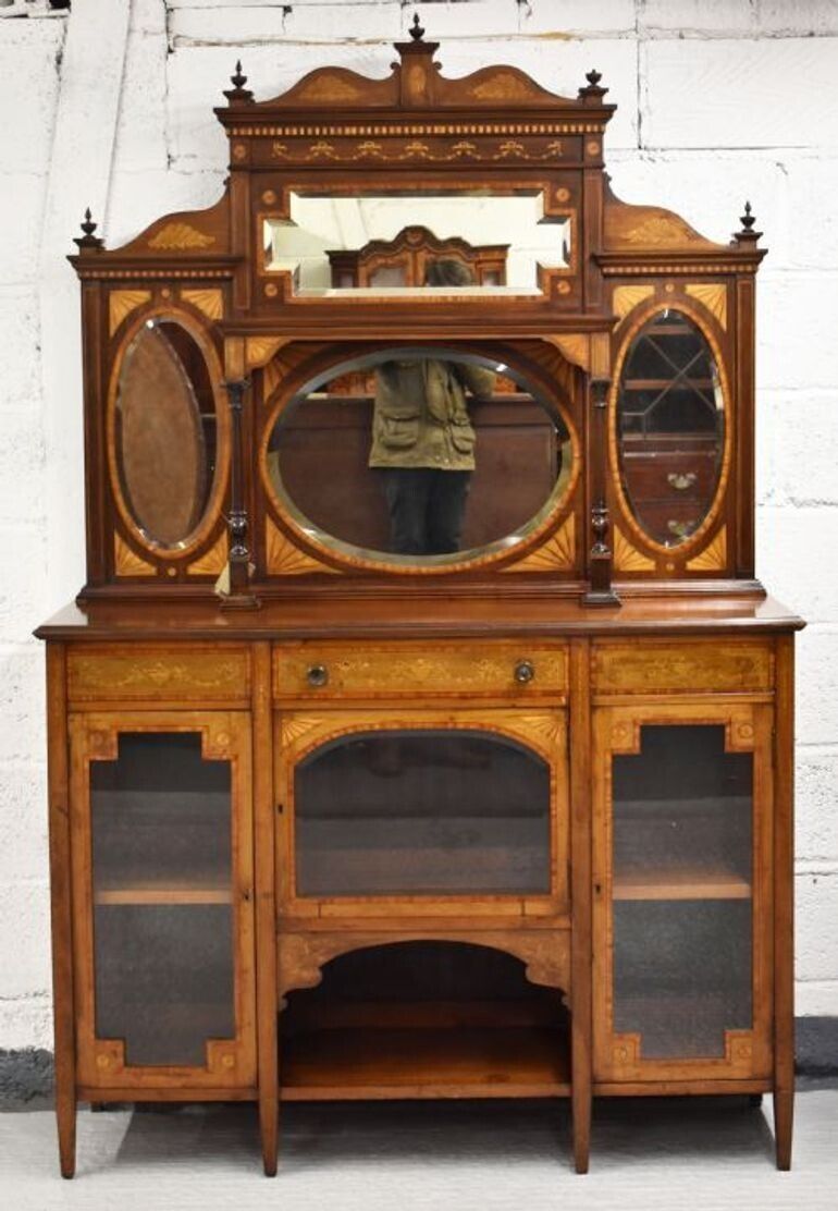 Victorian Mahogany Inlaid Sideboard