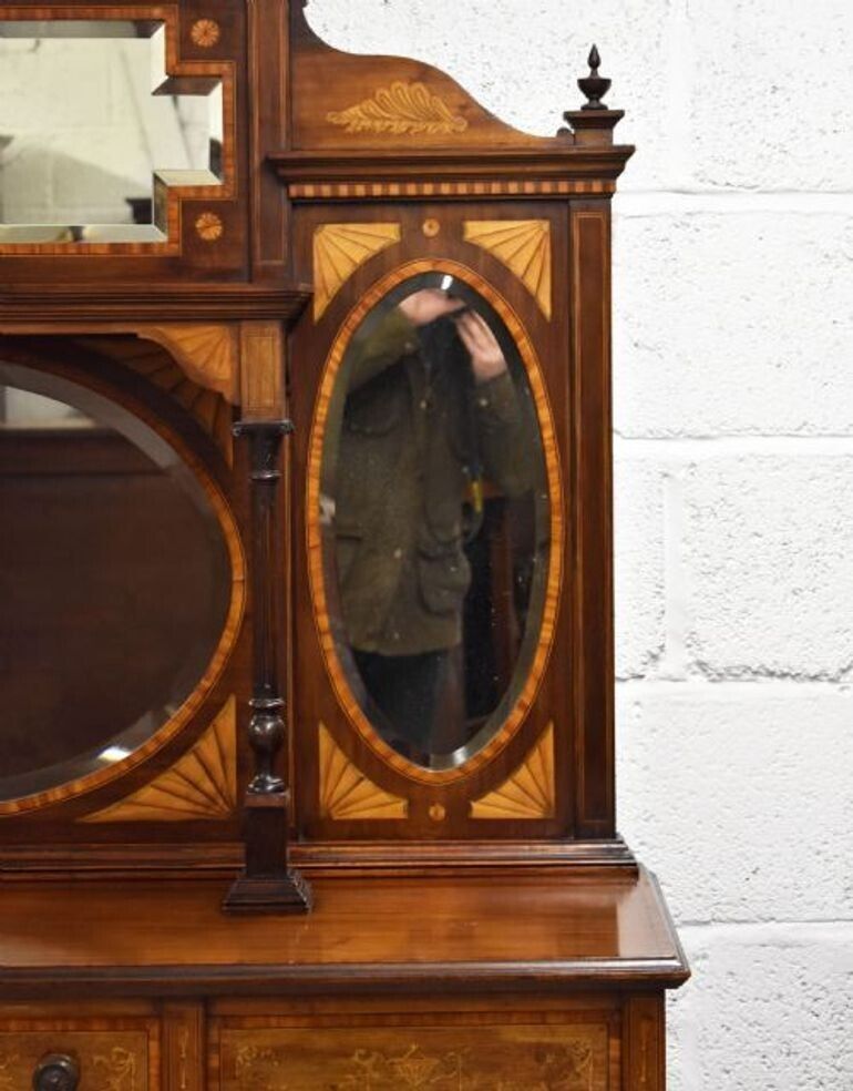 Victorian Mahogany Inlaid Sideboard photo vinterior