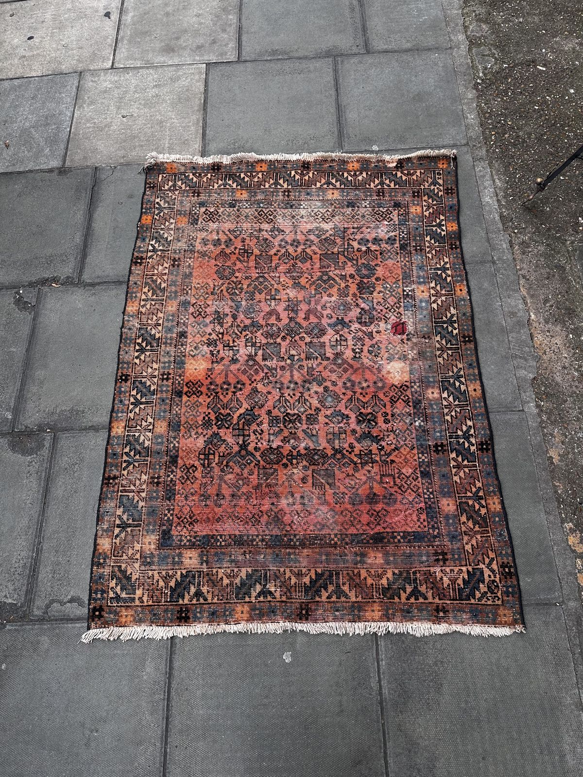 Oriental Hand Knotted Rug, 1970s, Wool