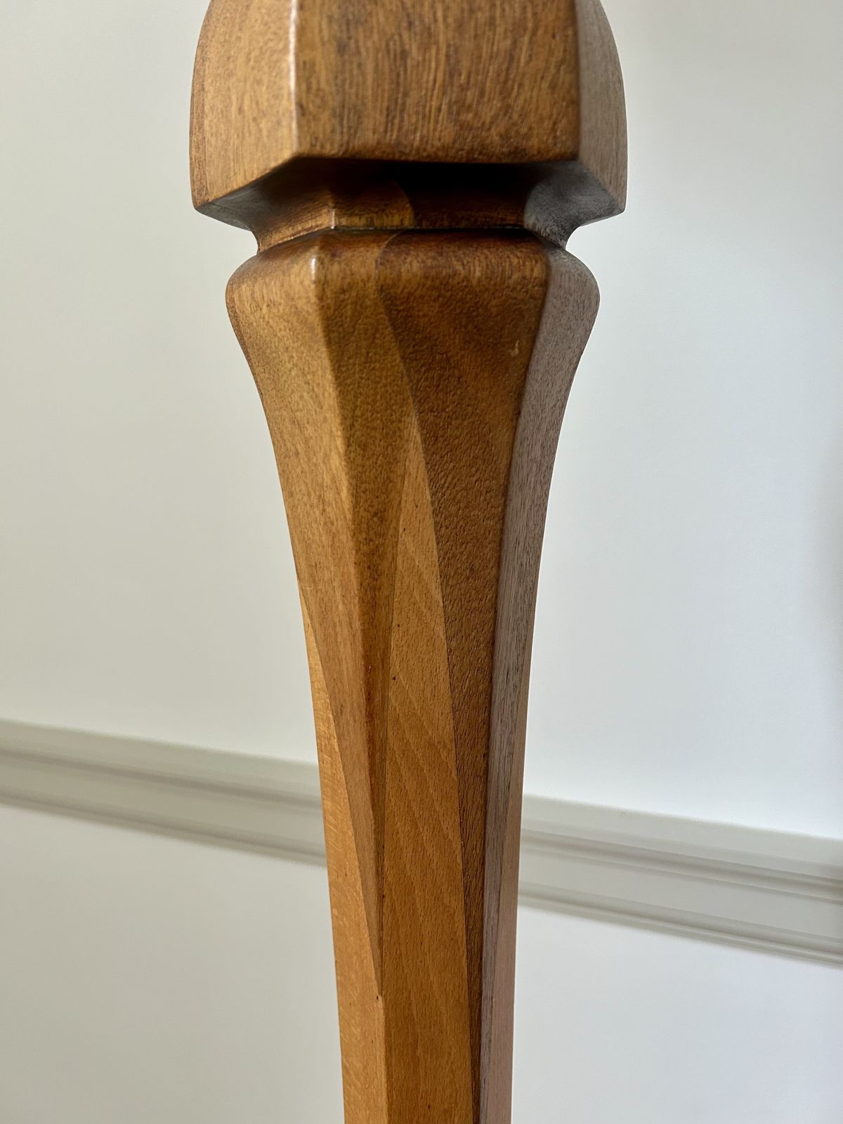 Art Deco Wood Marquetry Style Floor Lamp In Style Of  Heals photo Lighting