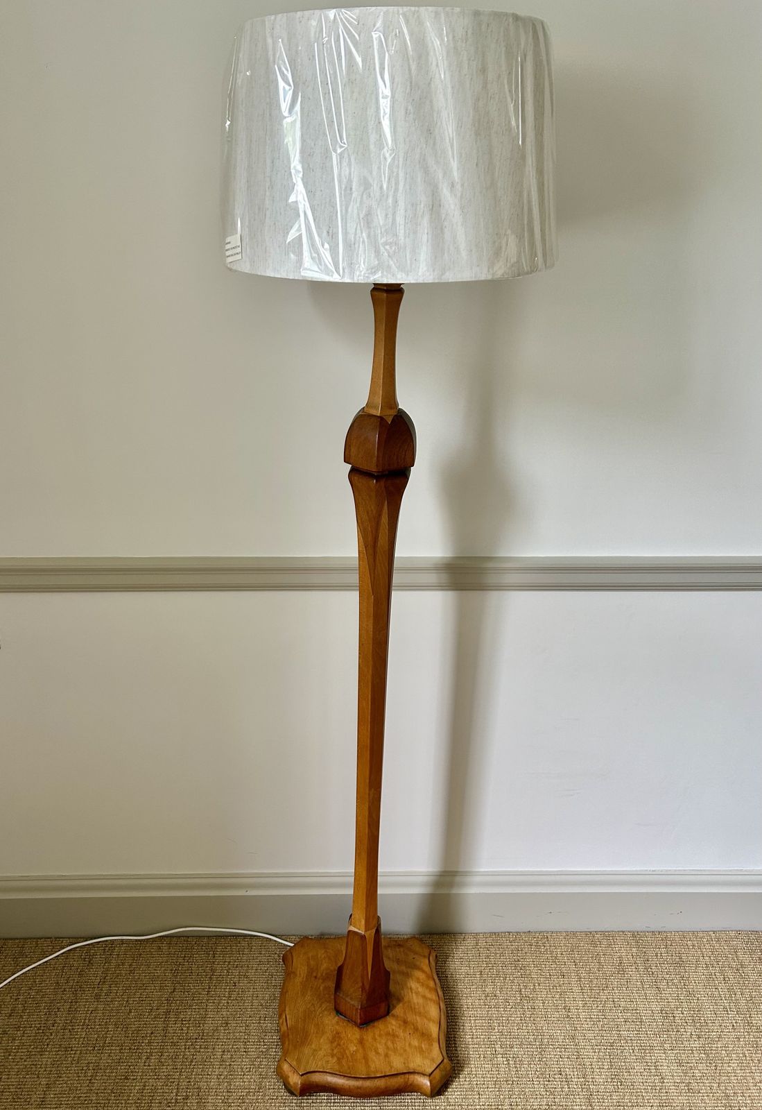 photo furniture Art Deco Wood Marquetry Style Floor Lamp In Style Of  Heals