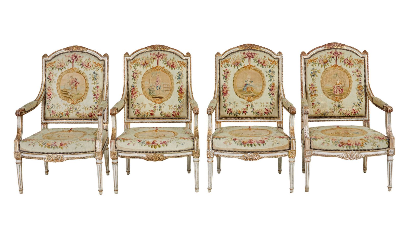 photo vintage 19th Century Louis Philippe I Period 5 Piece Salon Suite