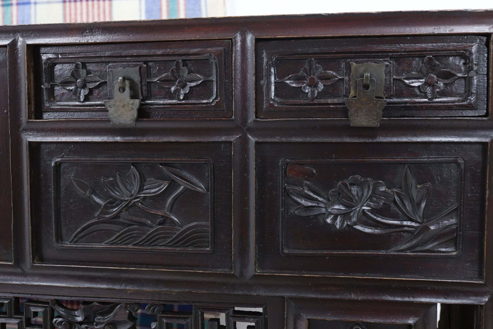 750.0 Late 19th Century Chinese Hand Carved Lady's Cabinet photo