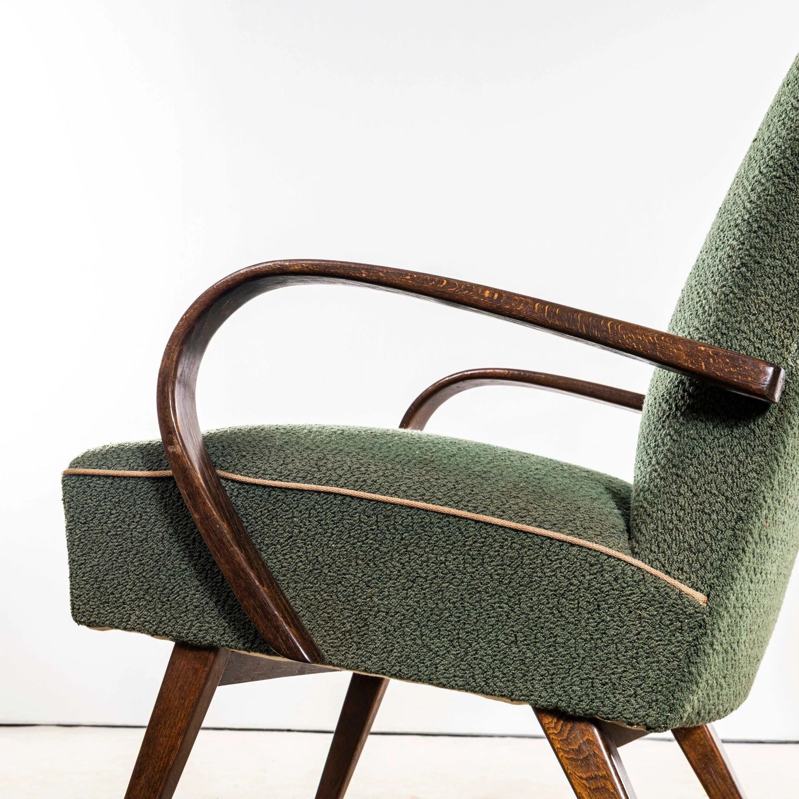 1950’s Jaroslav šmídek Original Armchairs In A Forest Jacquard – Sprung Seat photo furniture