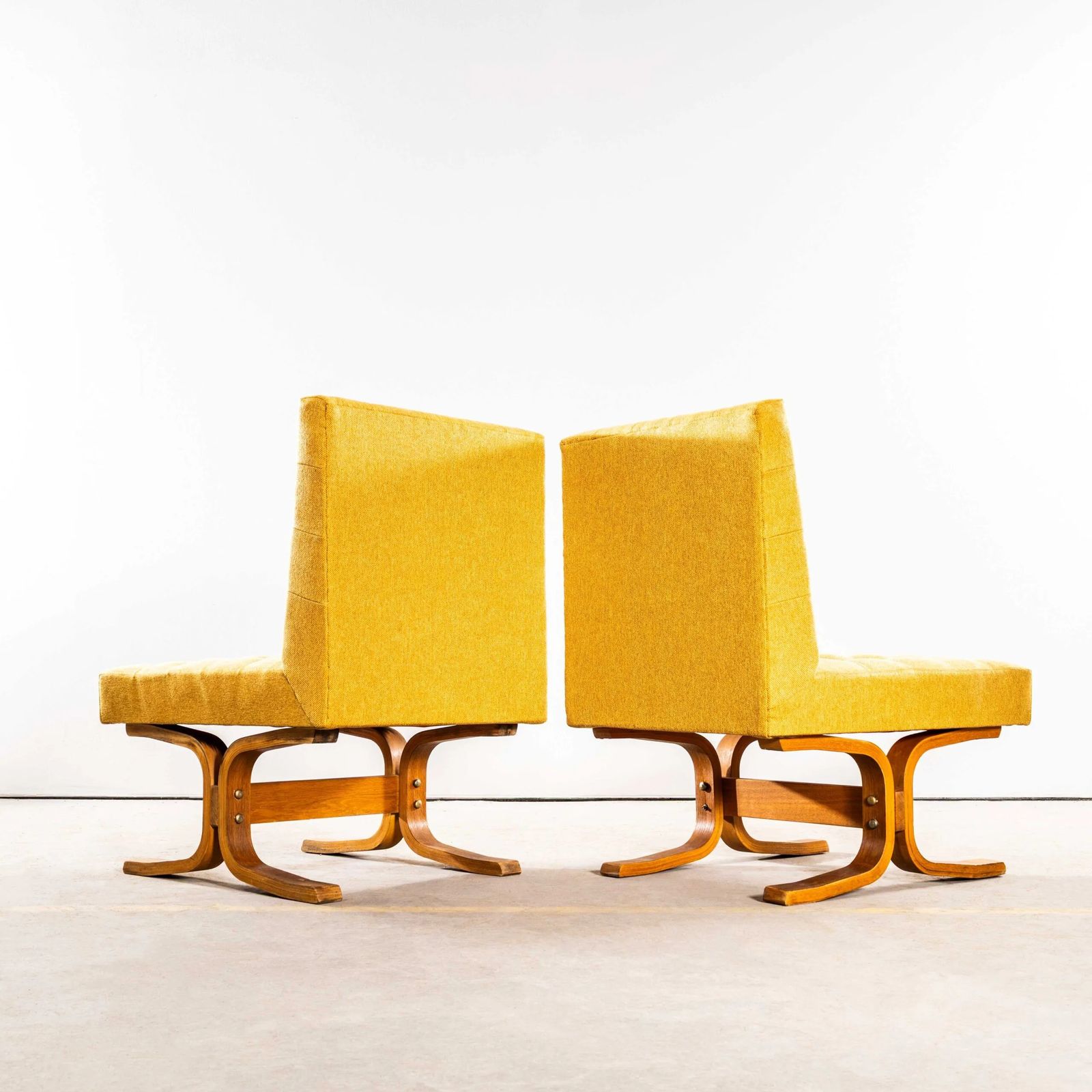 1970’s Ludvik Volak Sunflower Reupholstered Bratislava Side Chairs photo vinterior