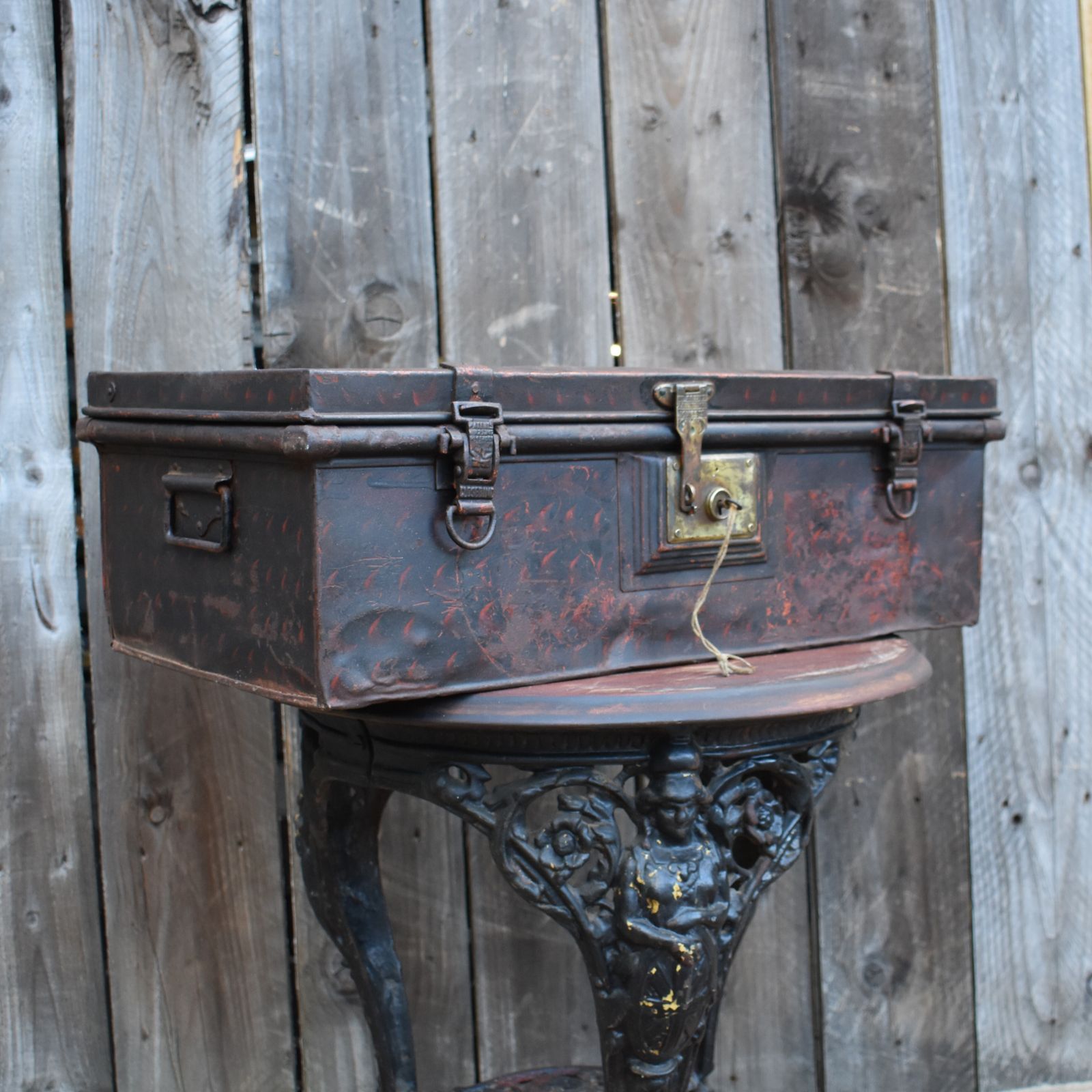 Antique Jones Brothers & Co Toleware Military Army Uniform Travel Trunk England photo buy