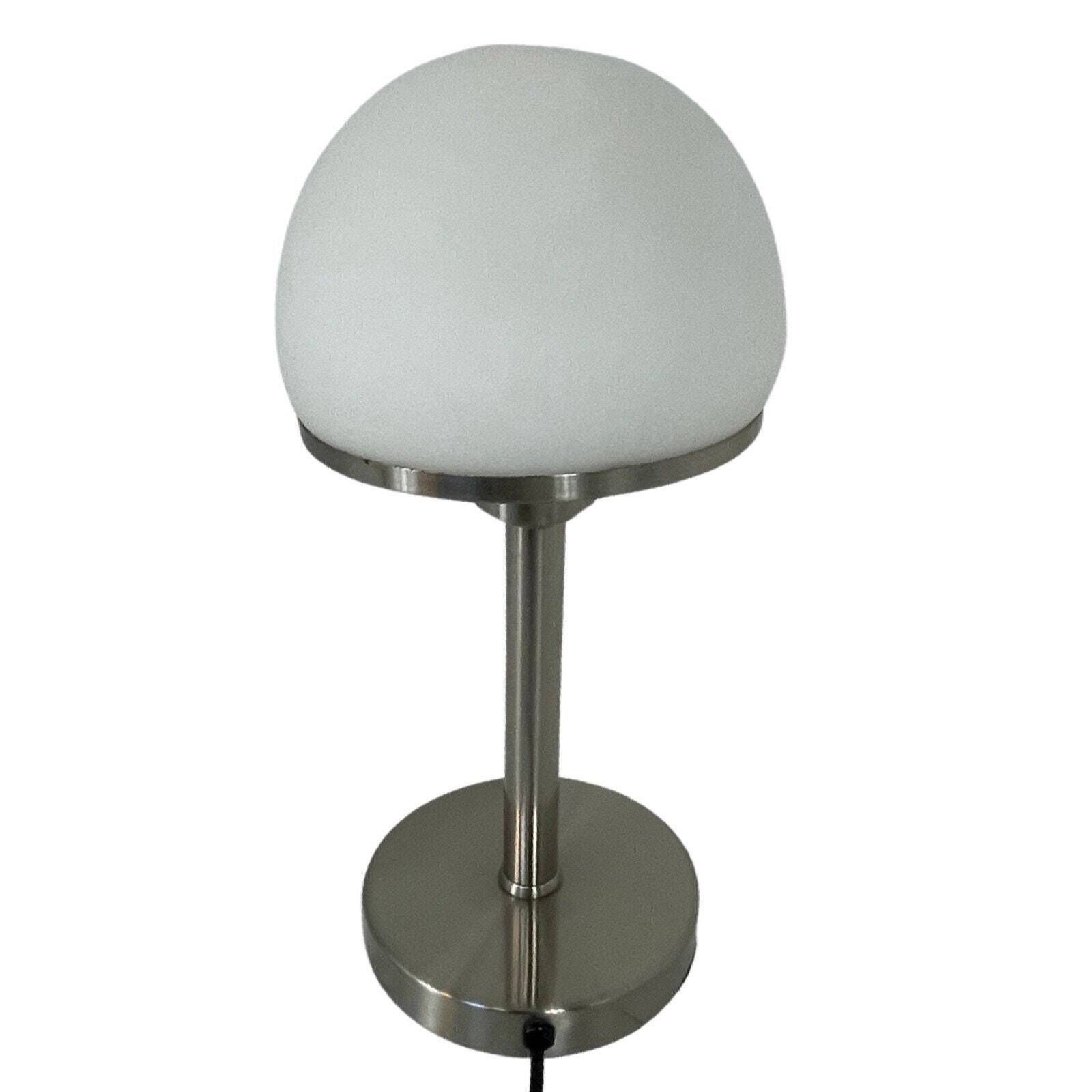 Bauhaus   Stainless Steel Table Lamp With Opaline Glass   In The Style Of Tecnolumen / Wagenfeld   Touch Activated Dimmer photo Lighting