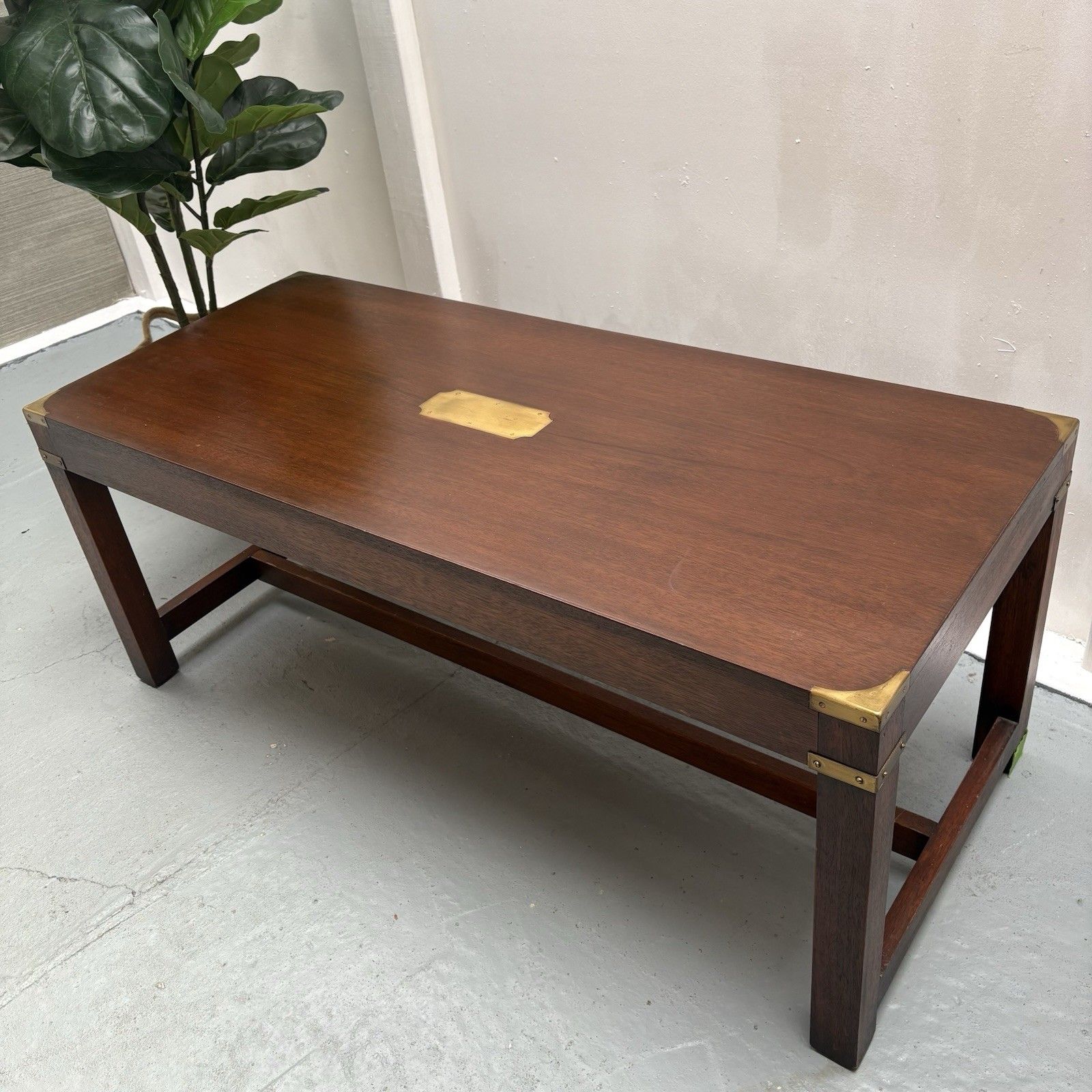 photo for sale Vintage 1950s Bevan Funnel Military Campaign Reproduction Occasional Side Table