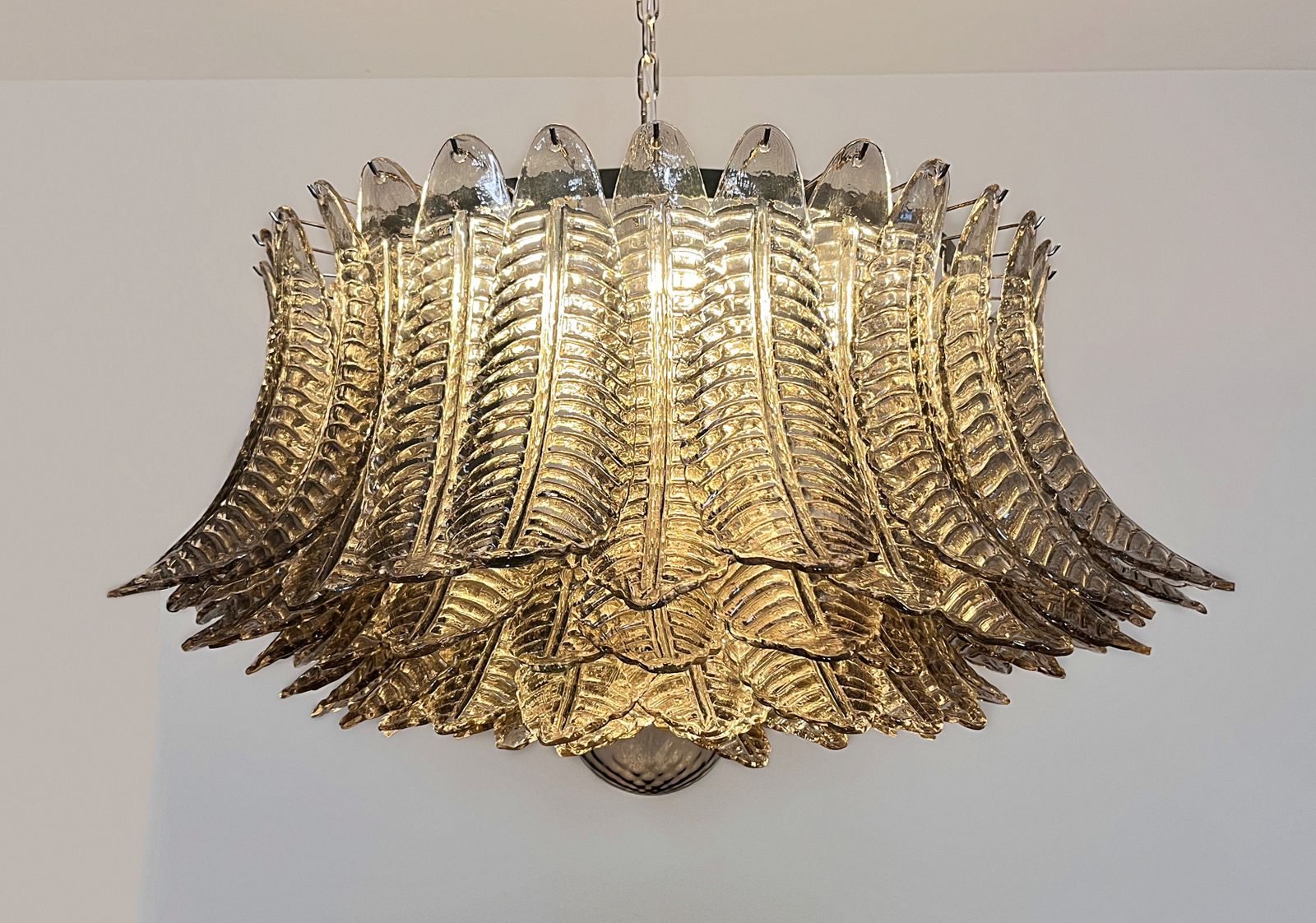 2990.0 Large Murano Glass Chandelier  100 Smoked Felci Glasses photo