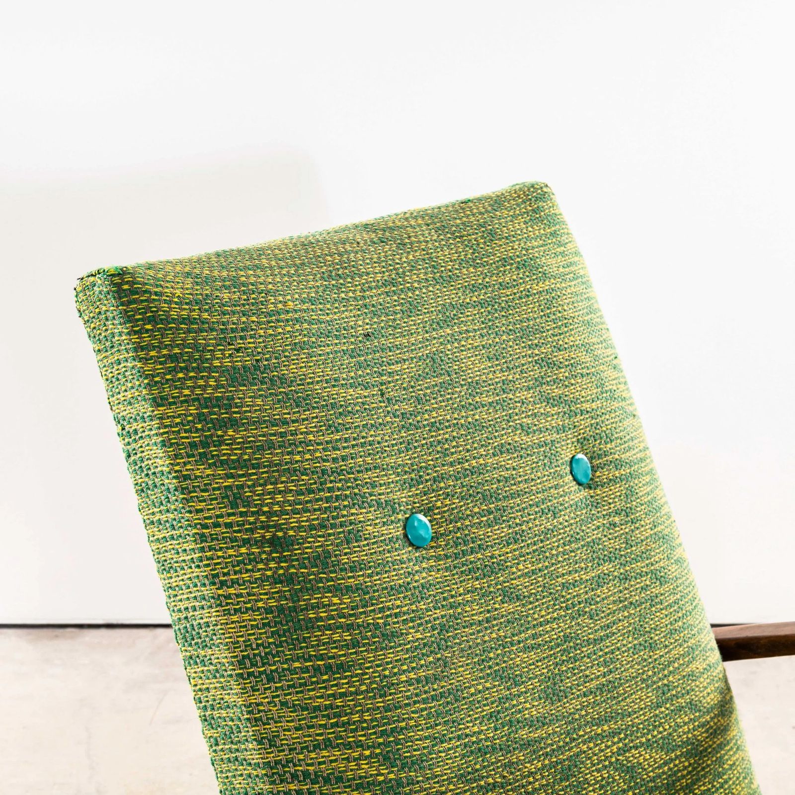 1950’s Jaroslav šmídek Original Armchairs In A Heavy Lime Weave Fabric photo vintage
