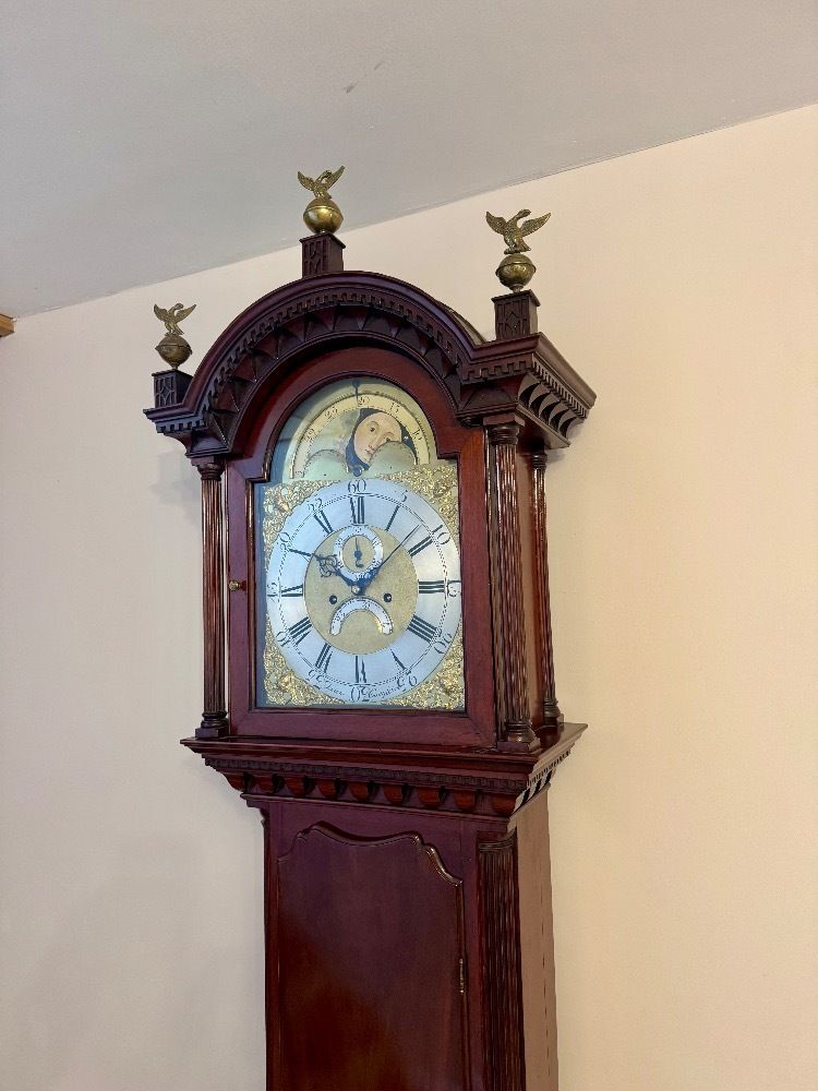 Fantastic Quality Antique George III Mahogany Eight Day Long Case Clock photo buy