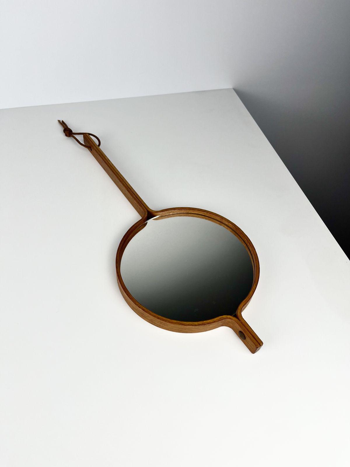 Bech & Starup Bent Plywood Hand Mirror, Danish 1960s photo furniture