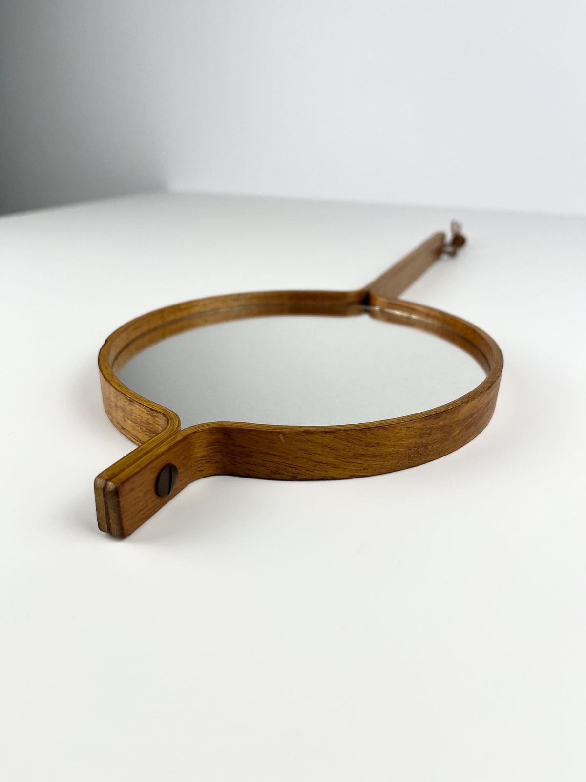 Bech & Starup Bent Plywood Hand Mirror, Danish 1960s photo buy