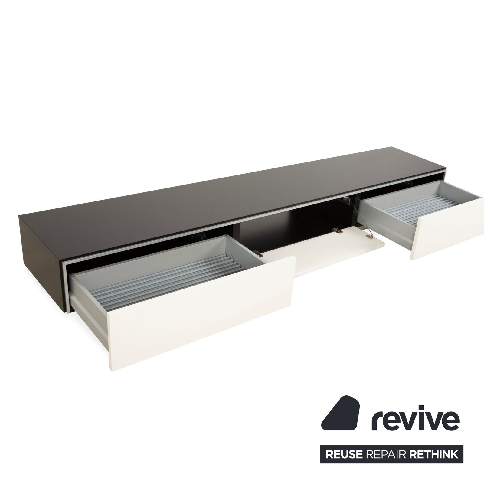 Interlübke Cube Wooden Sideboard White Anthracite Black Lowboard Tv Board Drawers photo Furniture