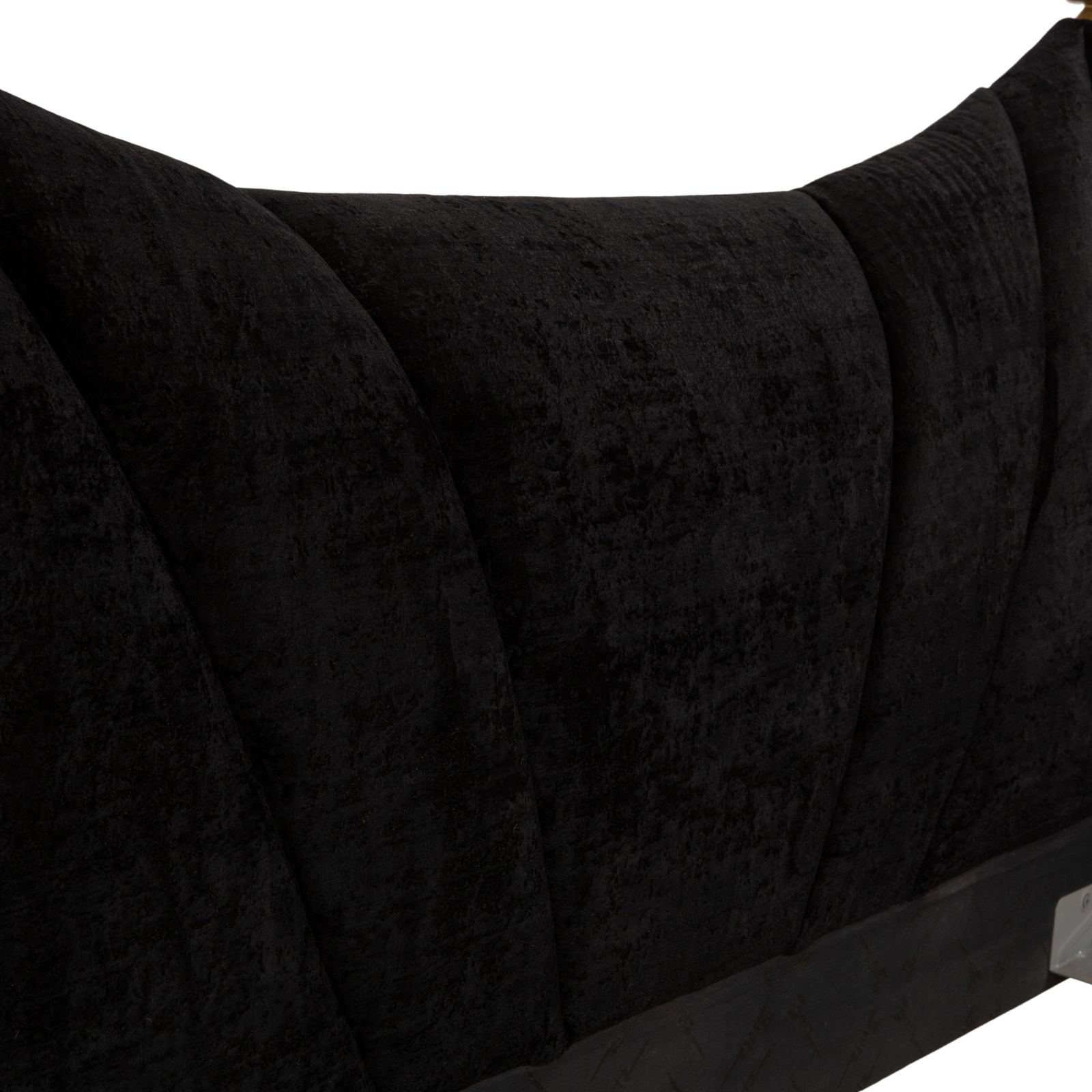 Lit Bretz Ali Baba en tissu noir, 200 x 180 cm photo vinterior