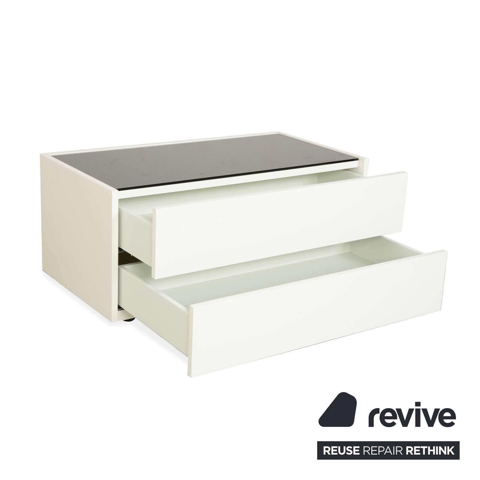 Buffet Interlübke Cube en bois, blanc crème, meuble bas TV photo Mobilier