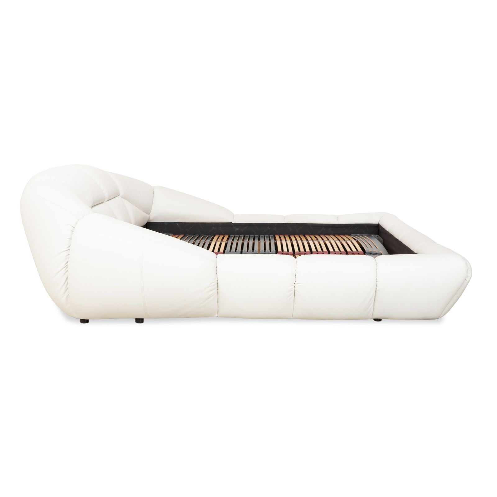 photo for sale Lit Bretz Rubber en cuir blanc crème, 200x200