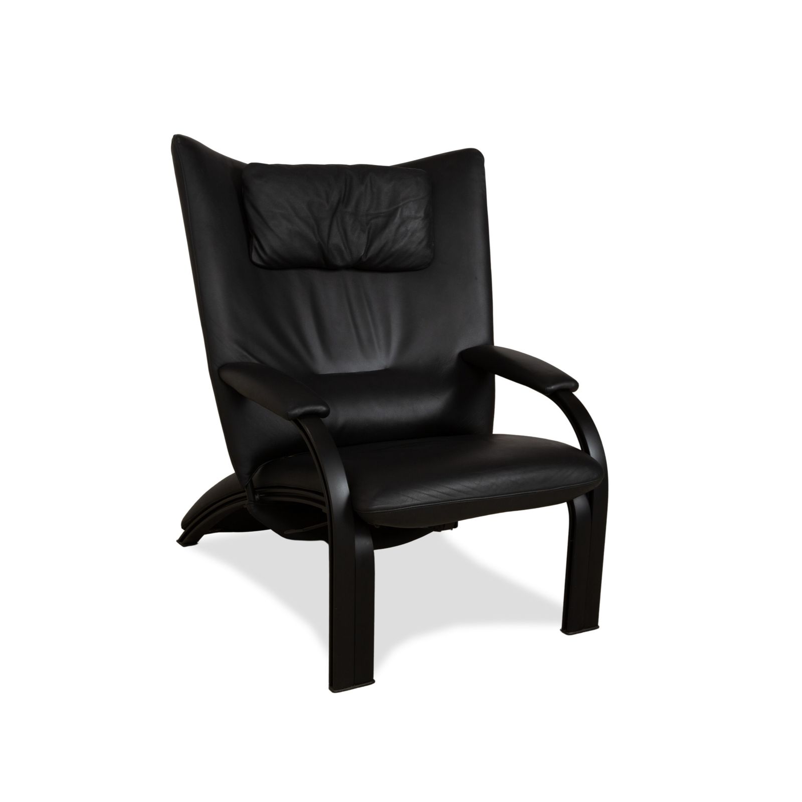 Fauteuil Wk Wohnen Spot 698 en cuir noir, fonction manuelle photo for sale