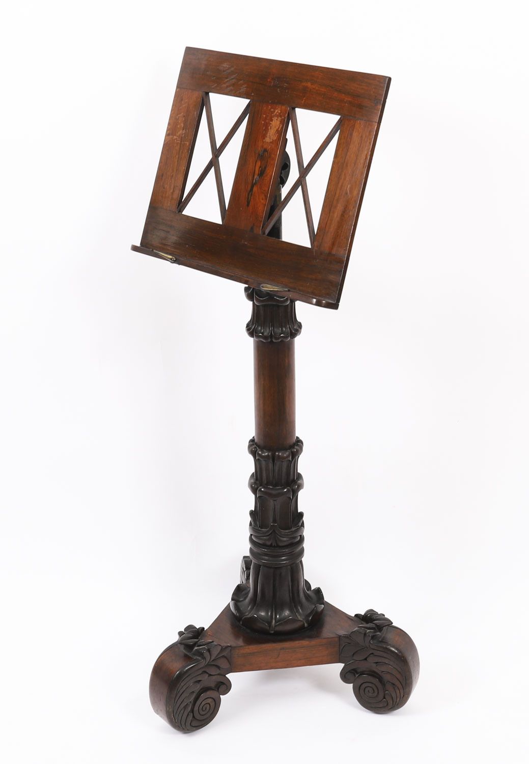 Antique William IV Gonçalo Alves Tripod Music Stand C.1830 19th Century photo for sale