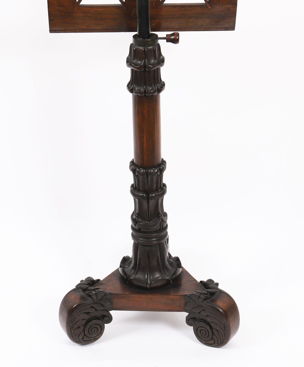 photo vintage Antique William IV Gonçalo Alves Tripod Music Stand C.1830 19th Century