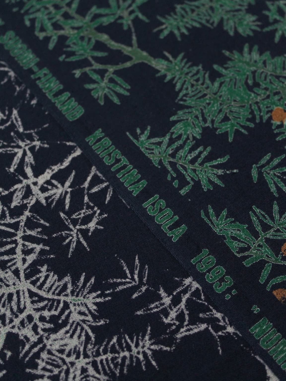 Kristina Isola "Nummi" Printed Cotton Fabric 1.40x2.12cm For Marimekko, 1993s, Finland photo Textiles