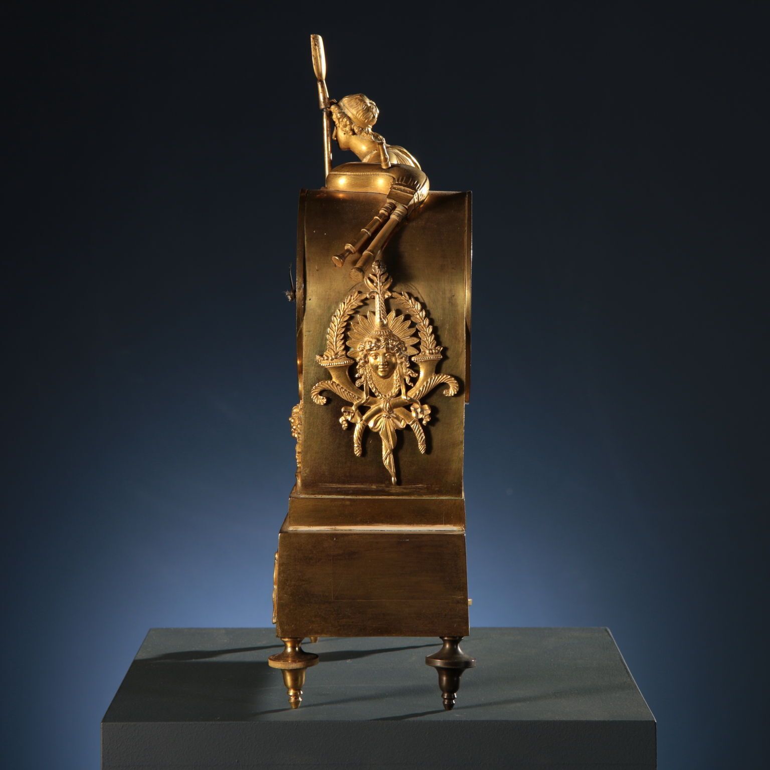 Antique Mantel Clock Gilded Bronze Italy XIX Century photo buy