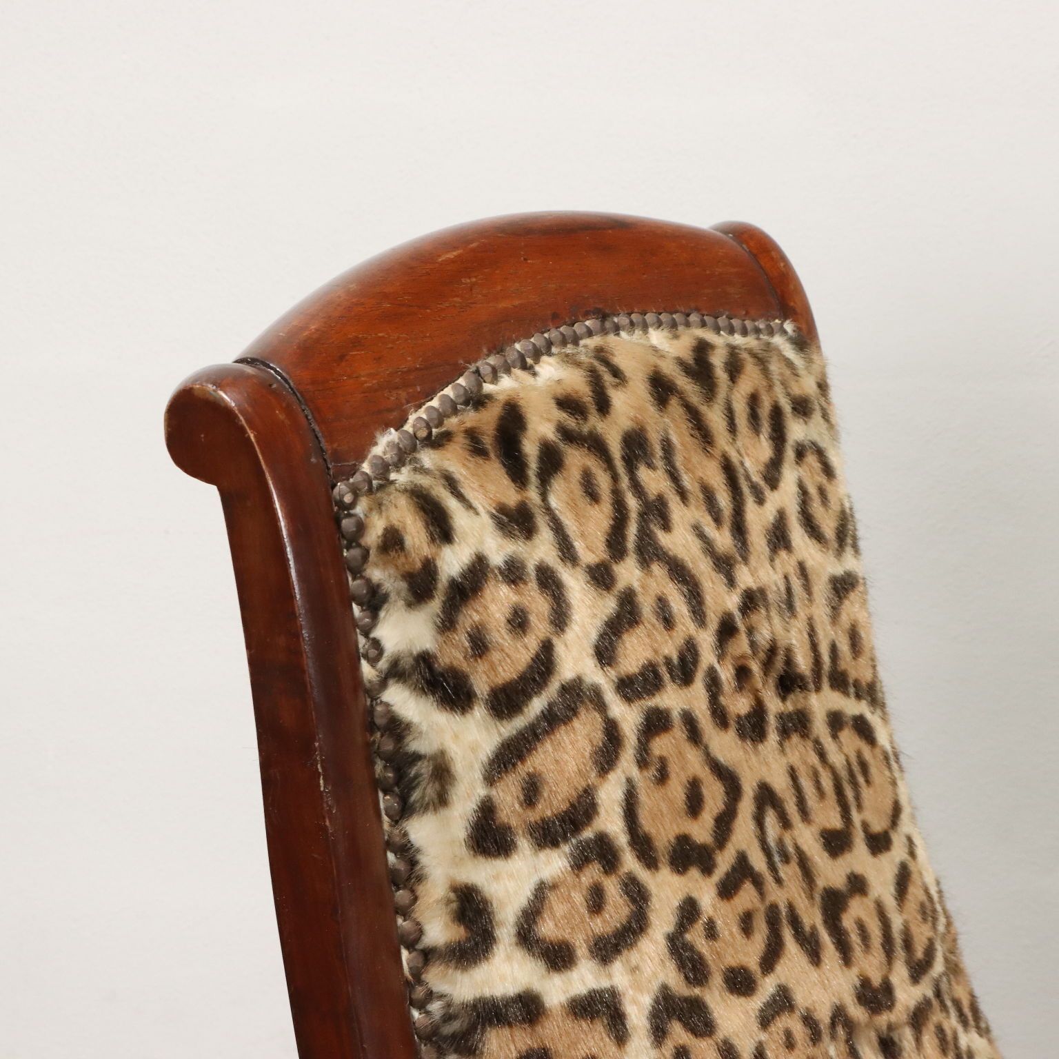 Pair Of Antique Chairs Animalier Fabric Late XIX Century photo for sale