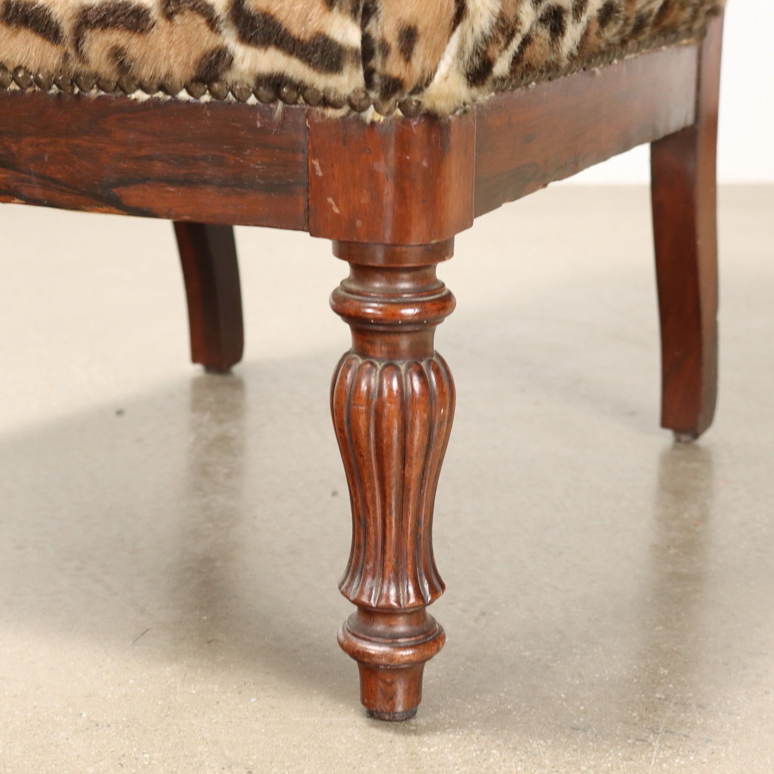 Pair Of Antique Chairs Animalier Fabric Late XIX Century photo 580.0