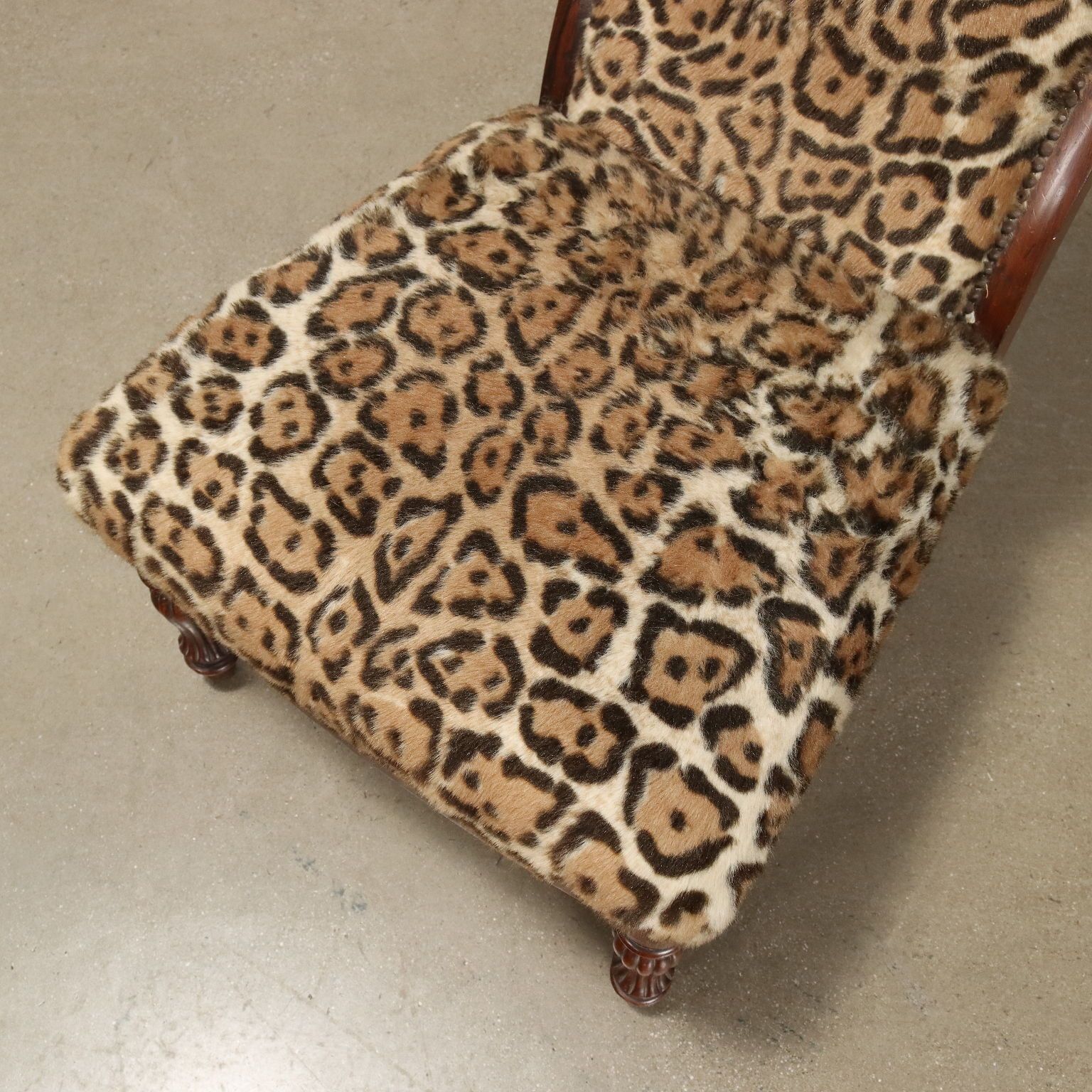 Pair Of Antique Chairs Animalier Fabric Late XIX Century photo buy
