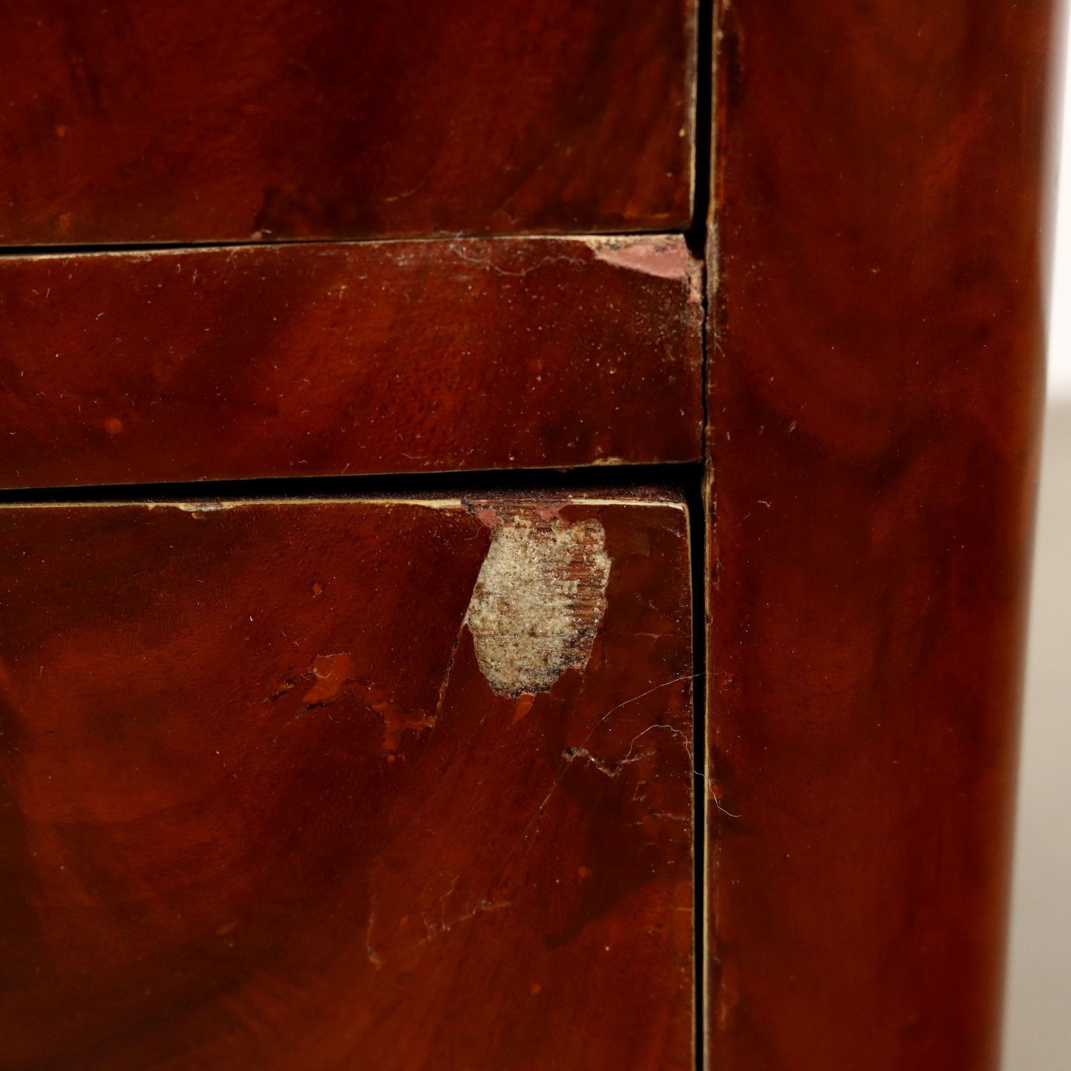 Antique Sécrétaire Charles X Mahogany 4 Drawers Italy XIX Century photo vinterior
